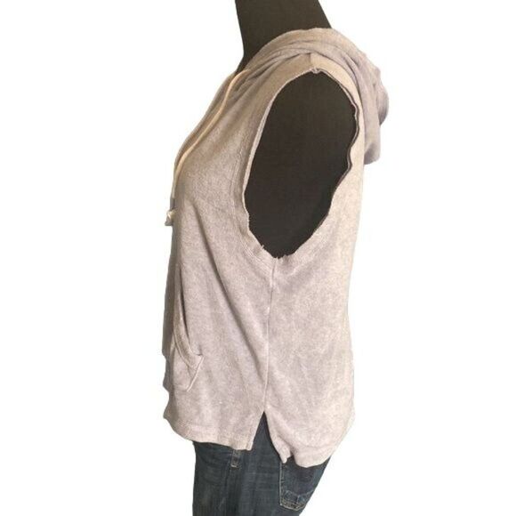 Soft Lavender Terrycloth Sleeveless Hoodie from Xhilaration, size Small - Picture 6 of 8